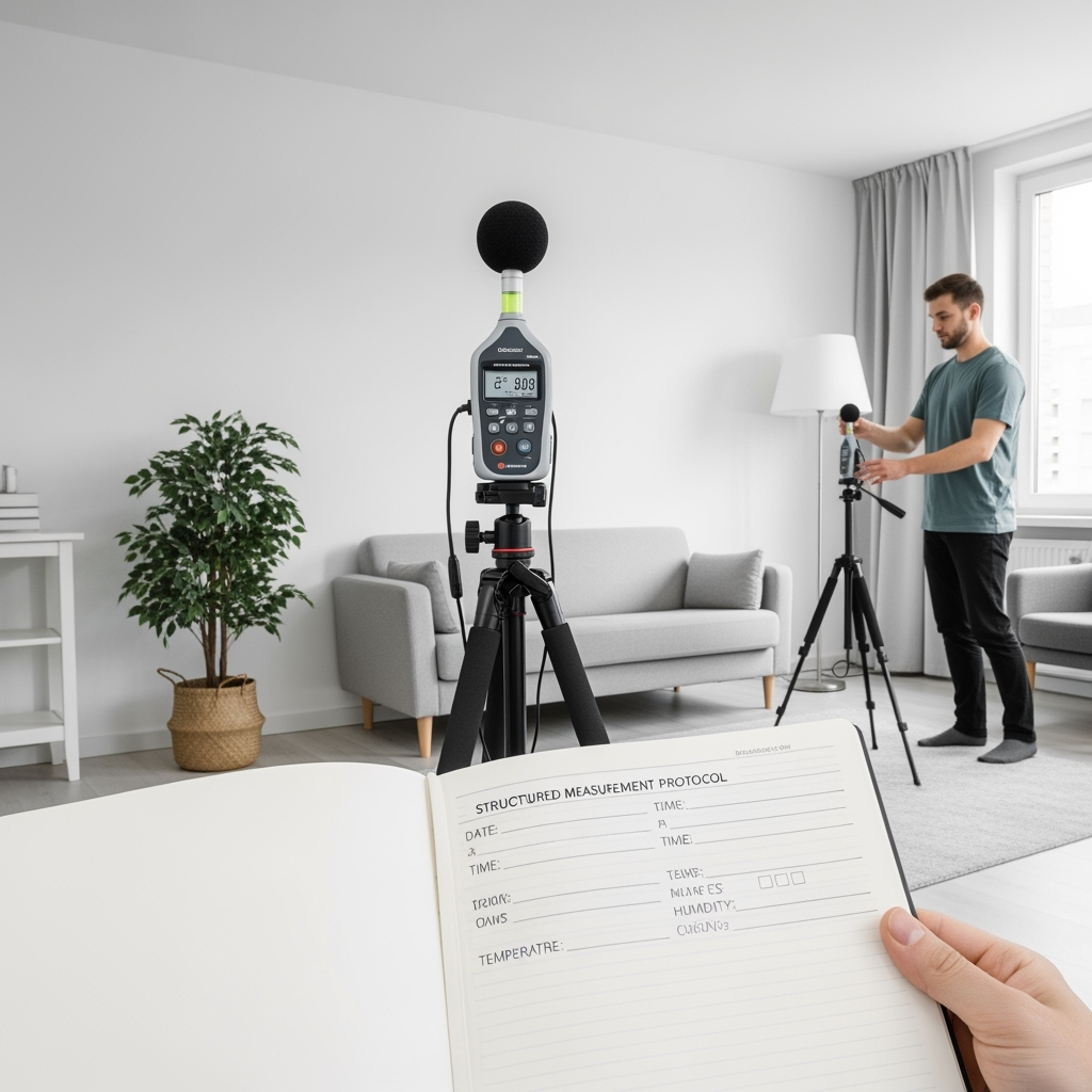 reproduzierbare Messprozedur Wohnung